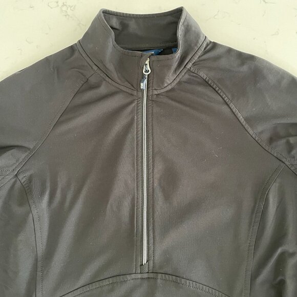 Cutter & Buck 1/2 Zip LS Hi Neck Athletic Recycled Poly + Spandex Top Black Sz S - Picture 3 of 12